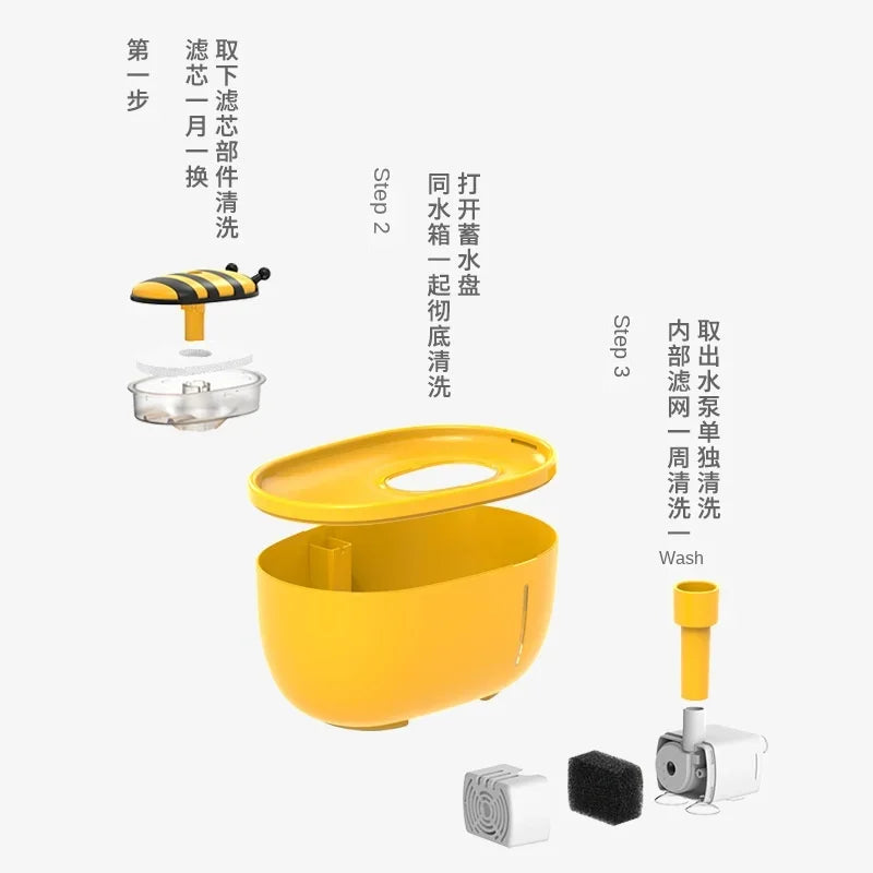 Cat Automatic Circulation Filter Water Fountain