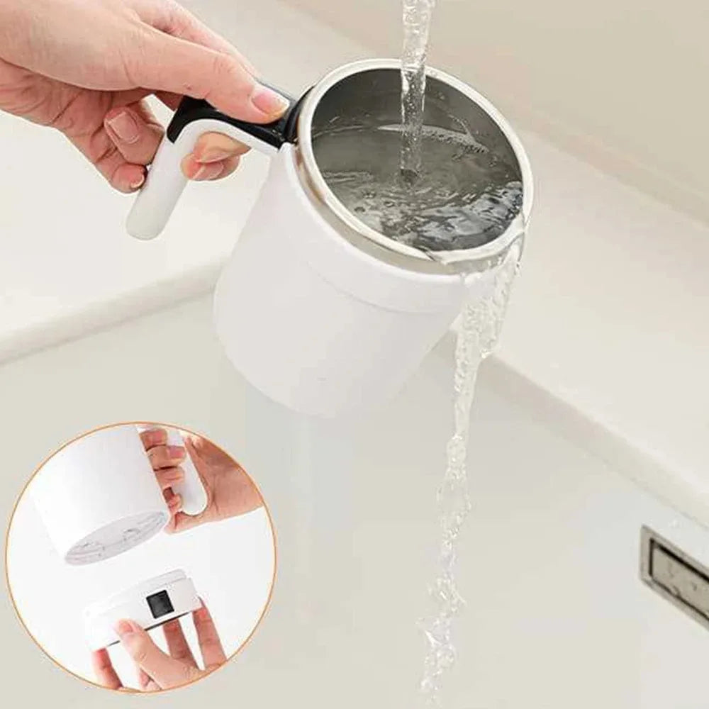 Stainless steel coffee cup automatic stirring cup