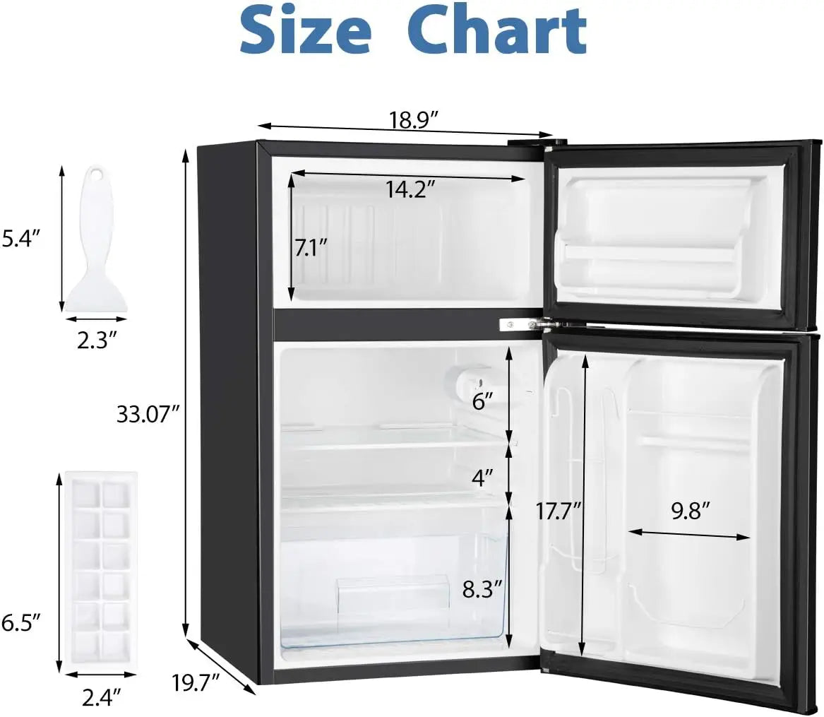 Compact 3.2 Cu.Ft Dorm Fridge