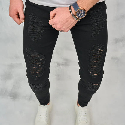 Men Stylish Ripped Design Skinny  Jeans