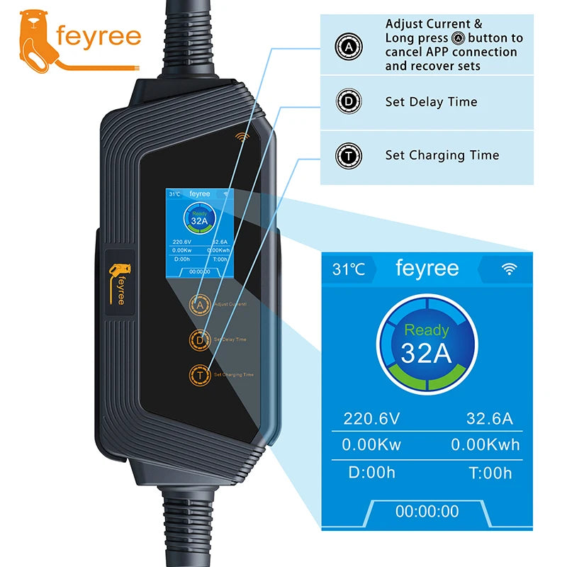 7KW 32A Adjustable EV Charger