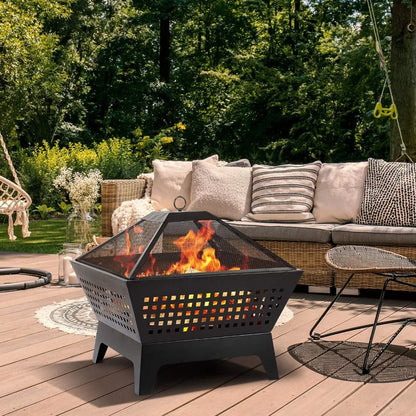 Waterproof Cover Wood Burning Outdoor Fire Pit