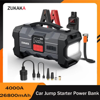 4000A Jump Starter with Air Compressor Power Bank