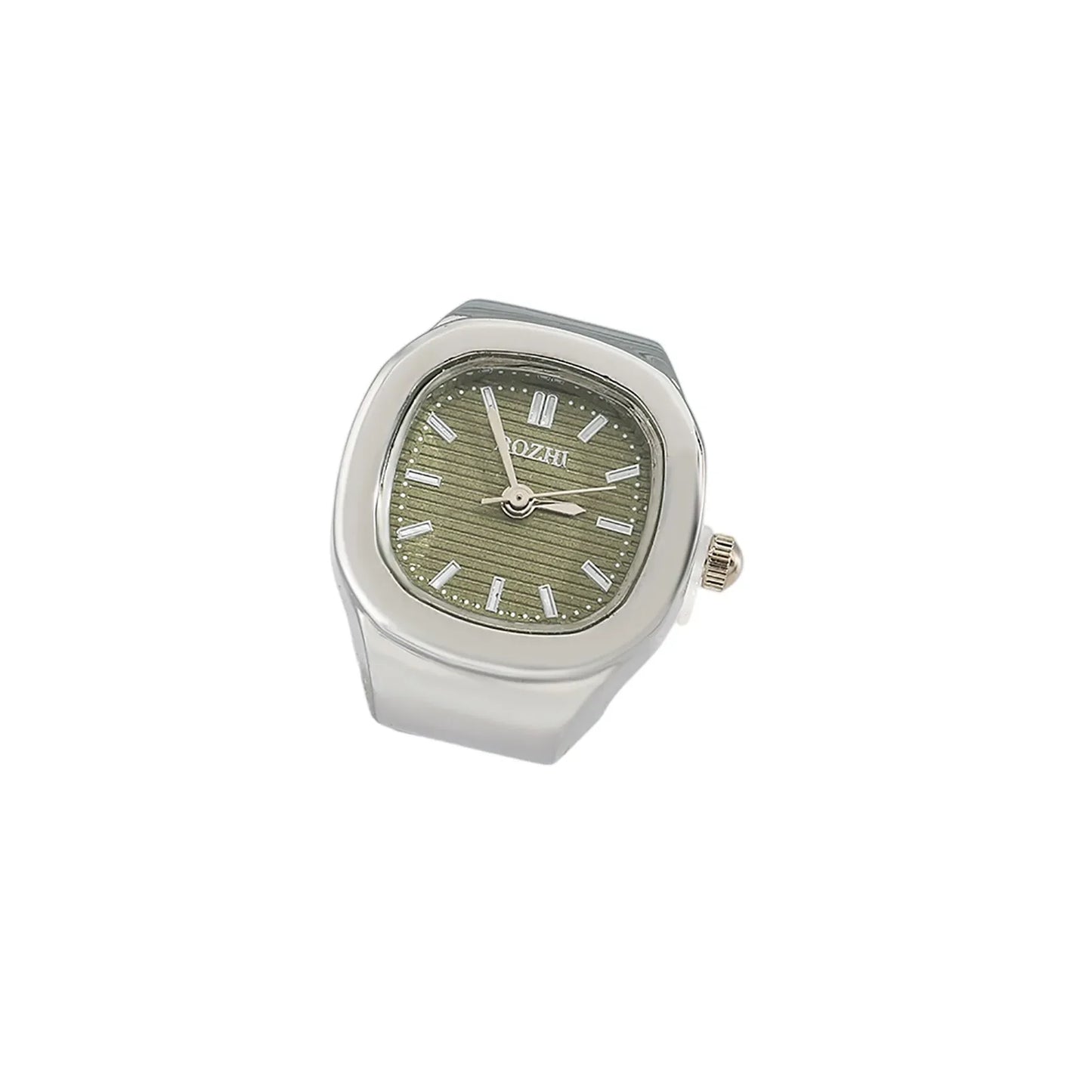 Creative finger ring watch mini quartz watch adjustable time watch ring simple stylish punk watch ring personalized mini clock
