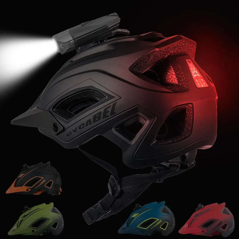 Men MTB Bicycle Helmet with LED Light