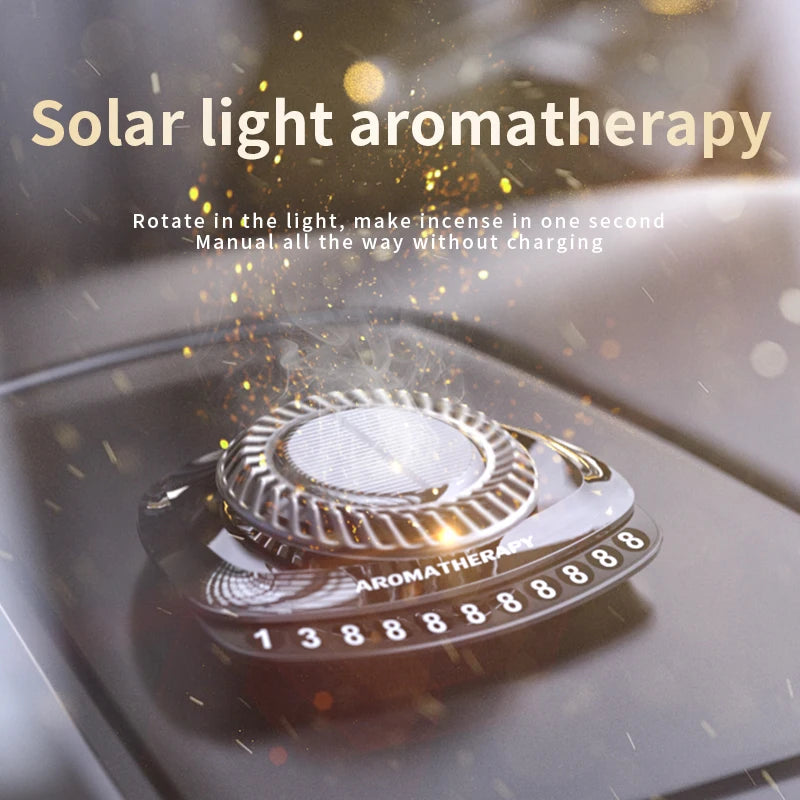 Solar Car Air Freshener Rotary Aroma Diffuser