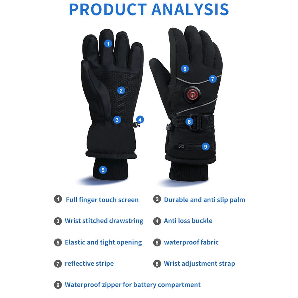 Heated Rechargeable Winter Gloves