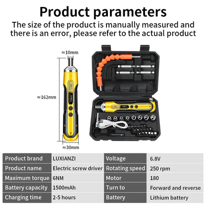 Cordless Electric Screwdriver Set