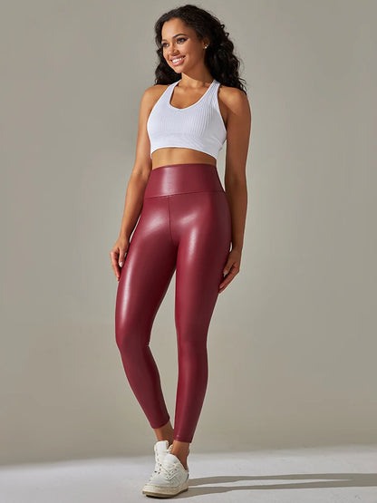 New PU Leather High Waist Pants