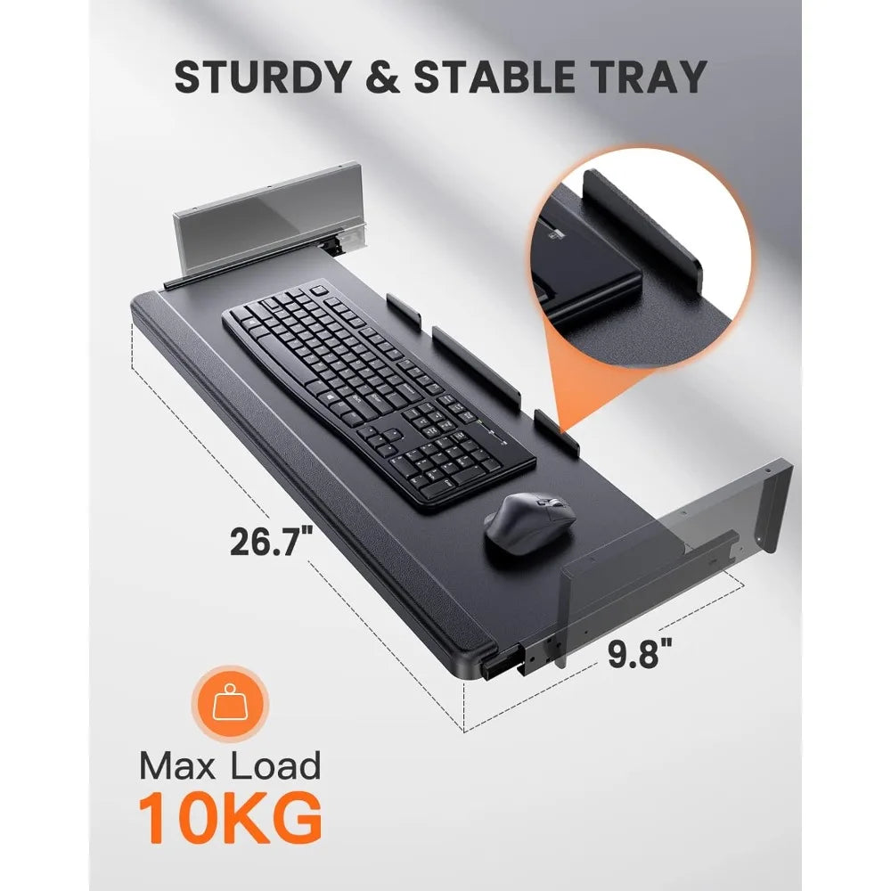 Electric Standing Desk with Full Size Keyboard Tray