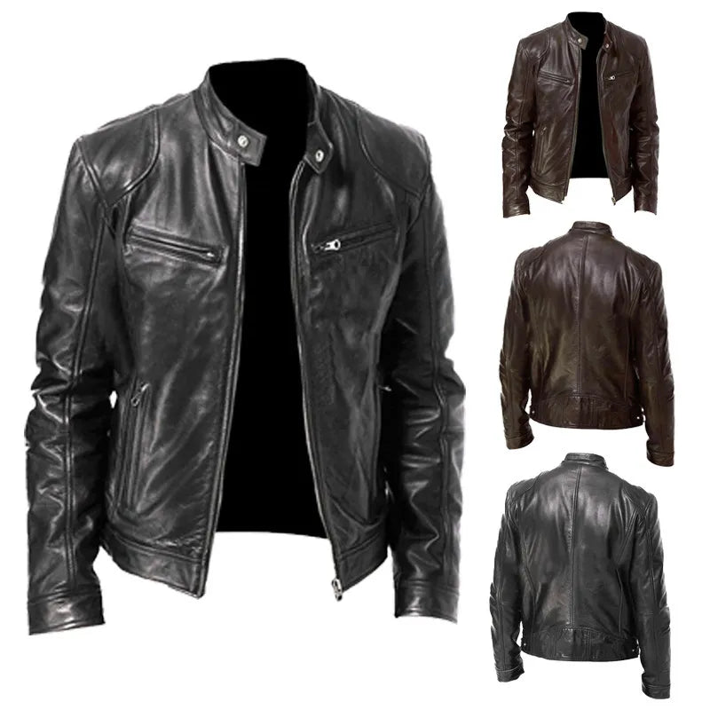 Mens Motorcycle Leather Jacket