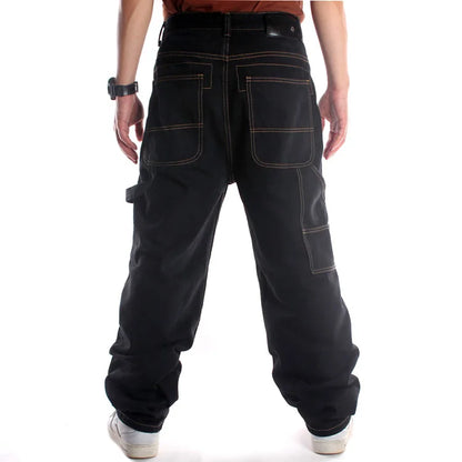 Men Street Dance Wide Legs Baggy Jeans