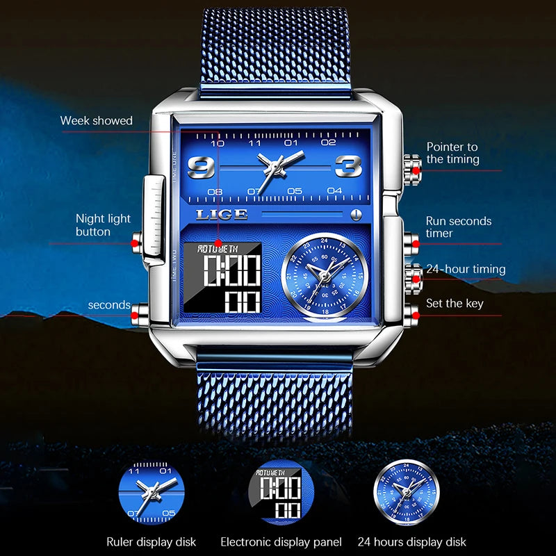 Luxury Men Quartz Digital Watch