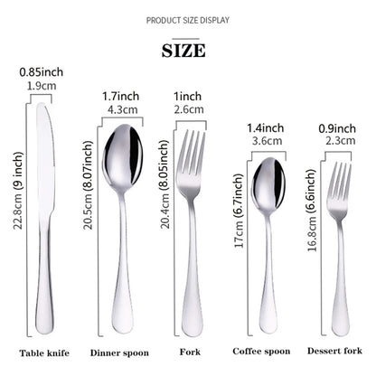 5/10/20 pcs  Cutlery Set Stainless Steel Silverware Set