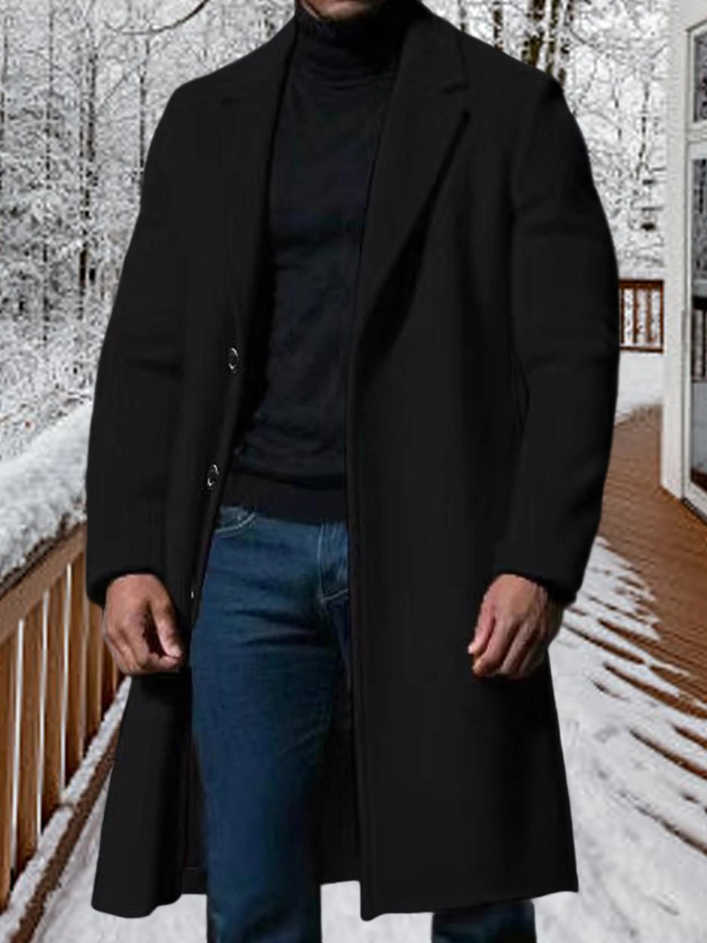 Men s Classic Wool Blend Pea Coat