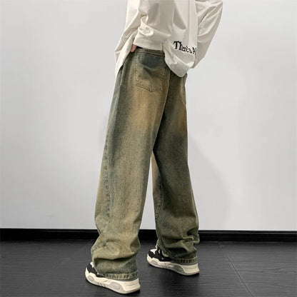 Men Spring Wide Leg Jeans