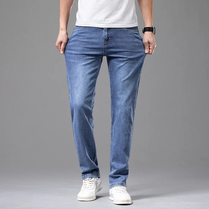 Men's Elastic Cotton Jeans