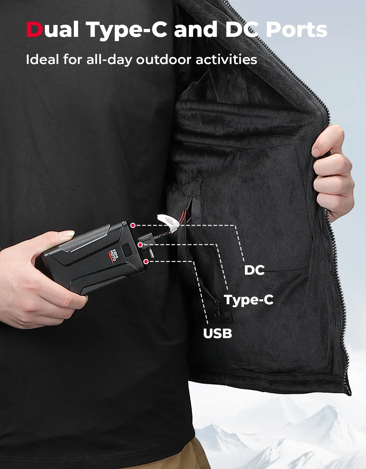 Heated Winter Hoodie Jacket