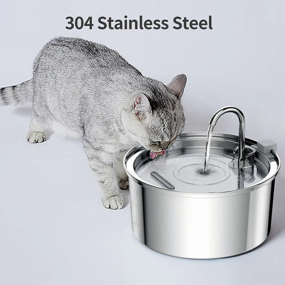 Stainless Steel Cat Automatic Water Fountain