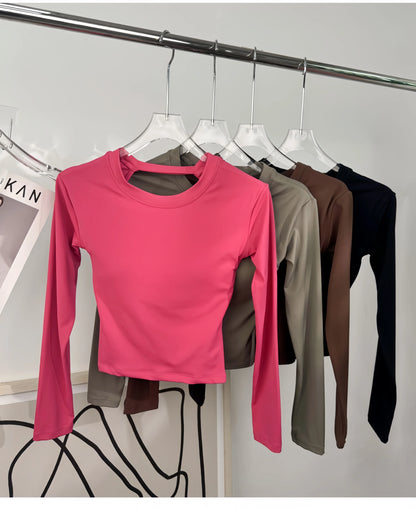 Yoga long-sleeved fixed-style sports bra