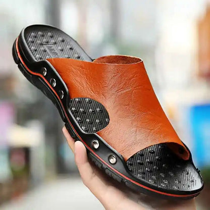 Men Plus Size leather Sandals