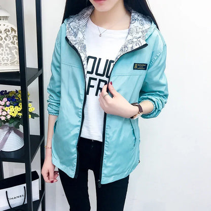 Women's Spring Autumn Pocket Zipper Jacket