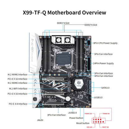 X99 TF Q LGA 2011-3 XEON X99 Motherboard