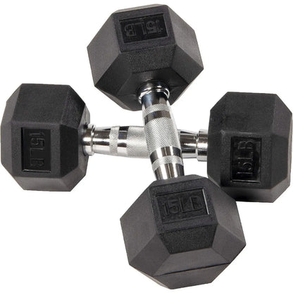 Rubber Coated Dumbbell Weight Set