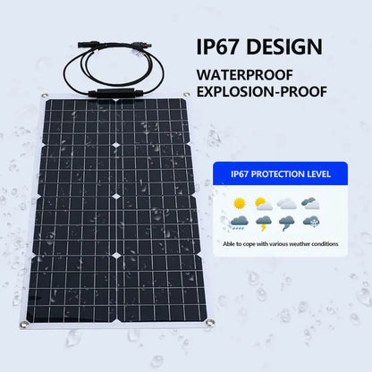 18V High-Efficiency Flexible Outdoor Solar  Crystal Panel