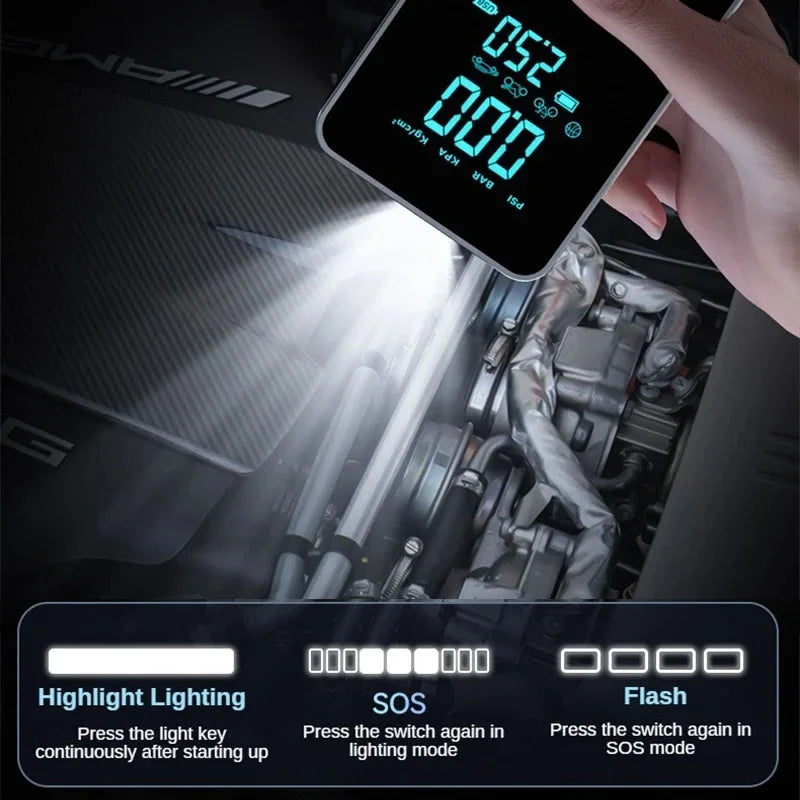 Car Jump Starter Air Pump 4 in 1 Portable Air Compressor