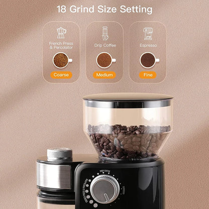 Automatic Burr Mill Coffee Maker Machine