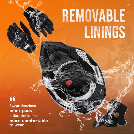 ATV Dirt Bike Helmet with Goggles