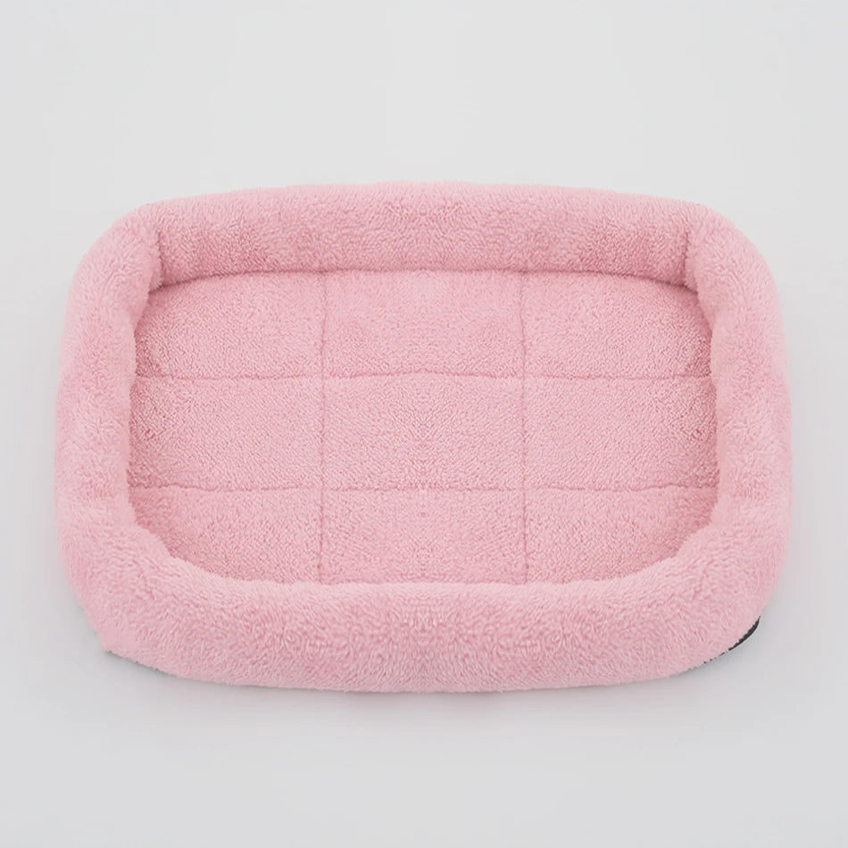 Soft Plush Square Dog Bed