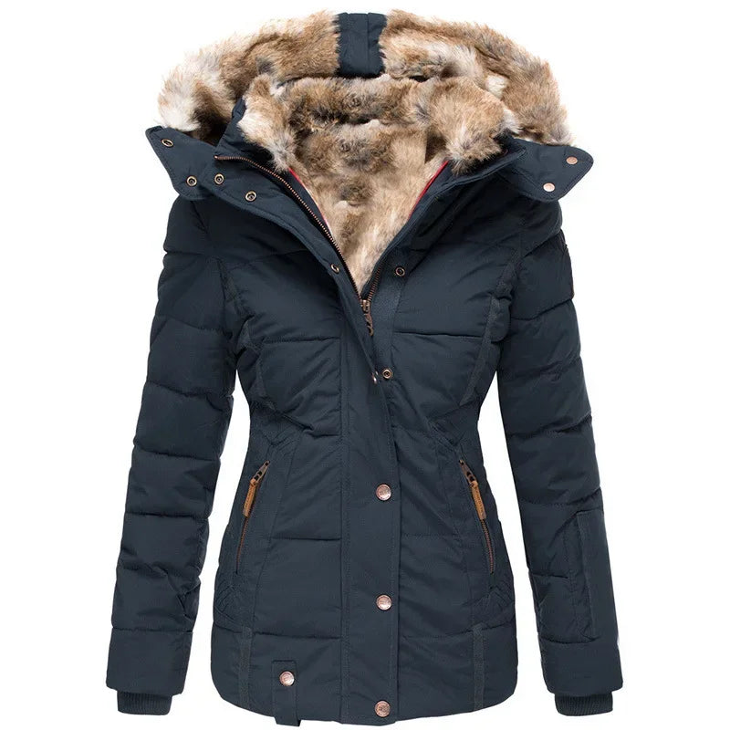 Winter Long Sleeve Zipper Hooded