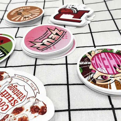 100pcs Custom Design PP Decals Stickers