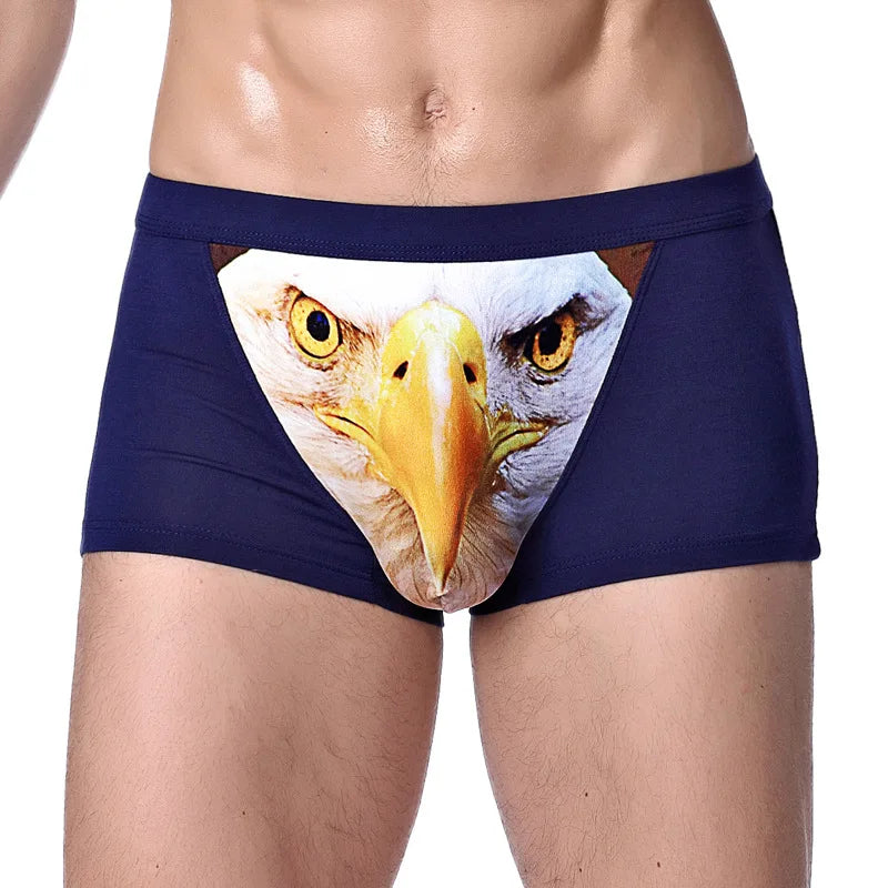 3D Wolf Eagle Head Boxer Shorts