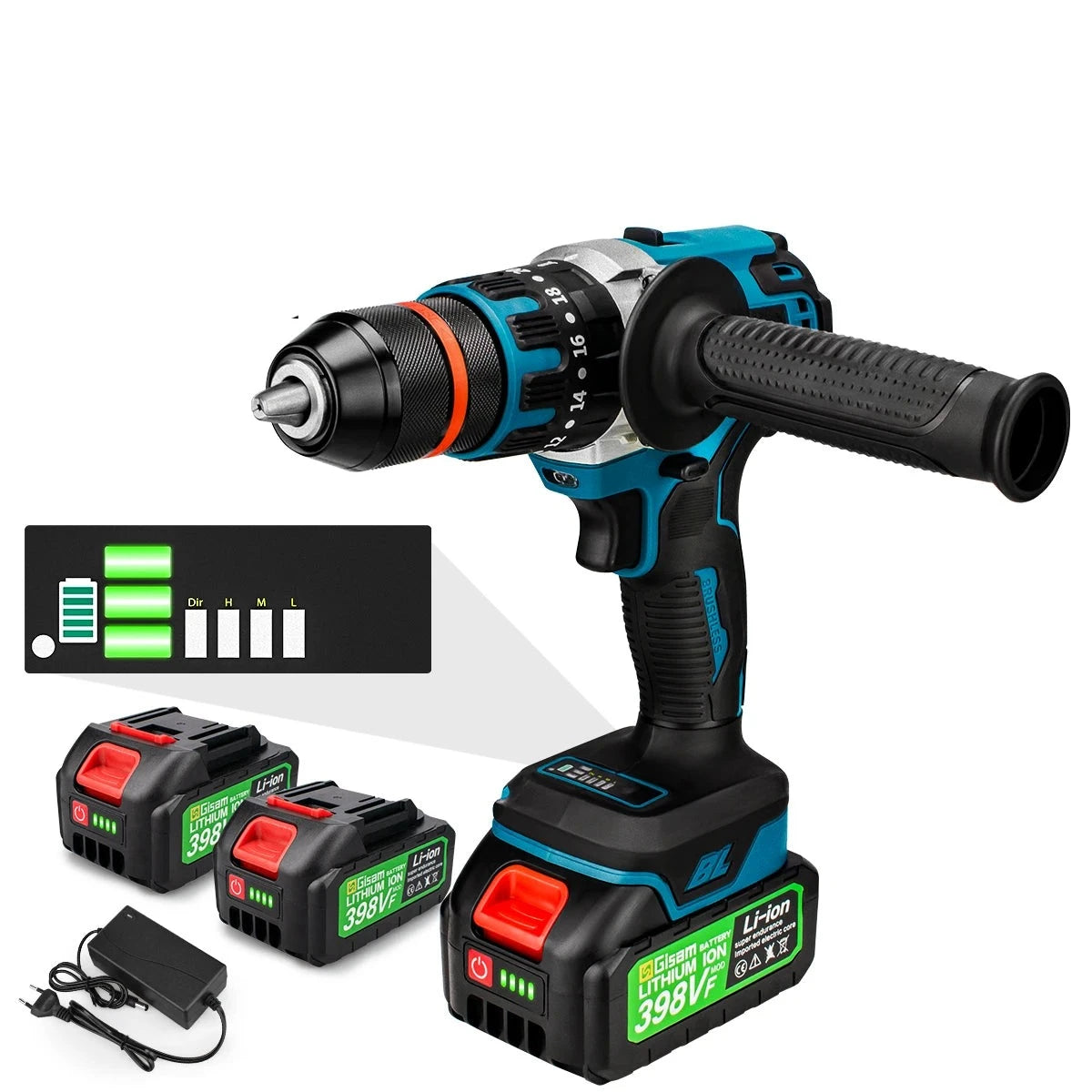 18V 13mm 480N.M Brushless Electric Impact Drill