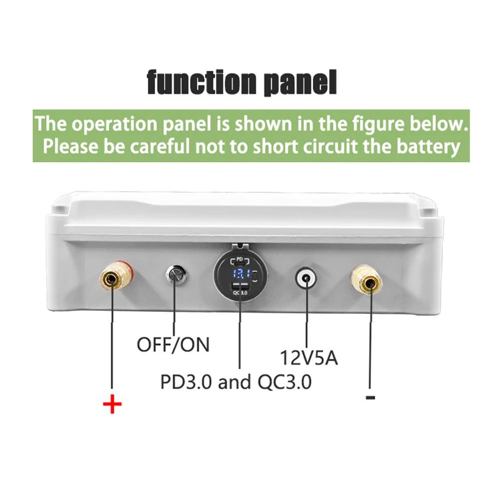 1-2PCS Motor Boat solar light  Lifepo4 Battery