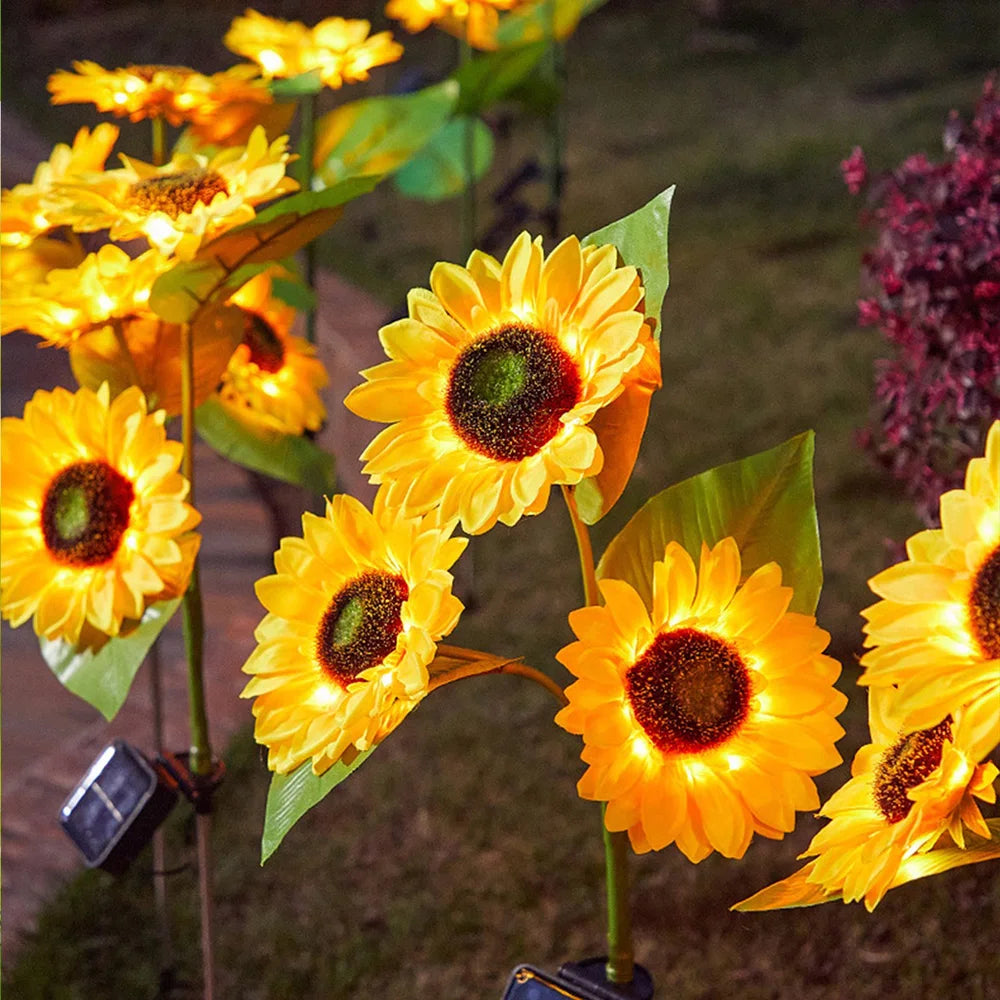 LED Solar Sunflowers Light