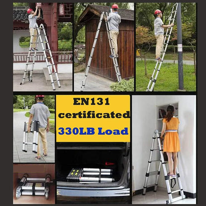 12.5ft 6+6 Steps A-Frame Telescoping Ladder