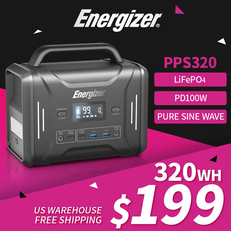 320Wh/300W 100Ah LiFePO4 Battery Portable Power Station