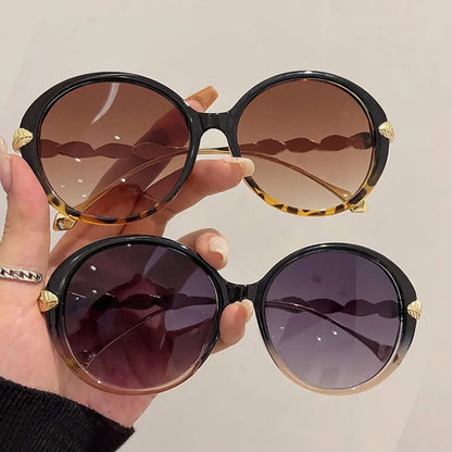 Women Oversized Luxury Round Sunglasses