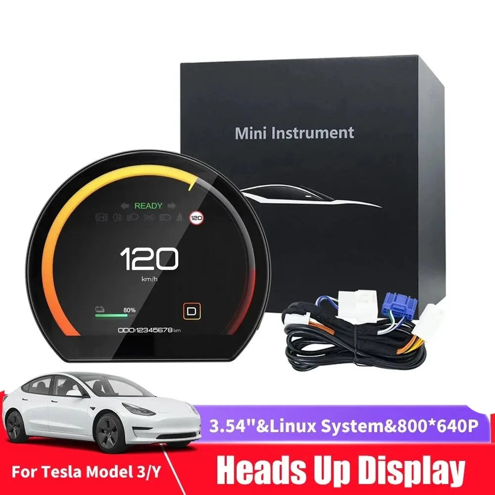 3.54'' Display Y 3 Dedicated Head-up Display Car Speedometer