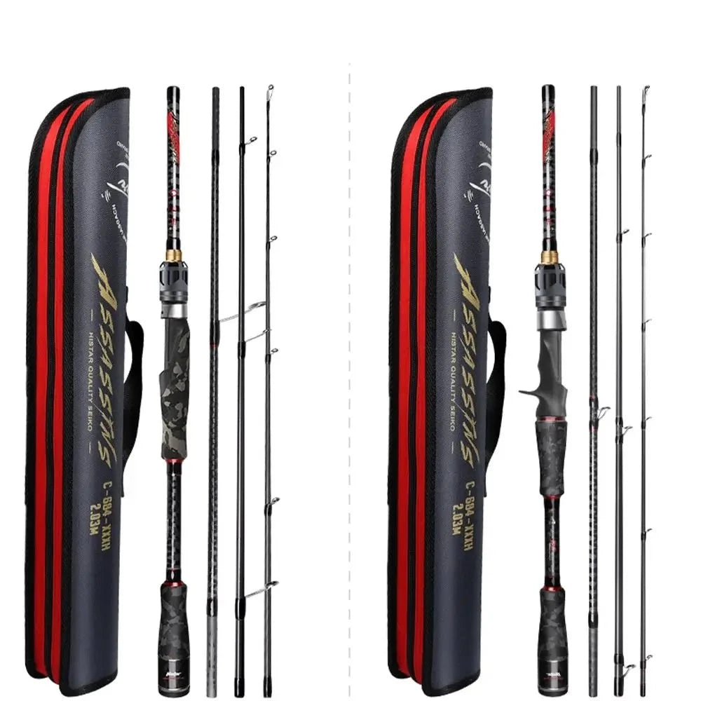 Assassins 4 Sections Portable Travel Fishing Rod