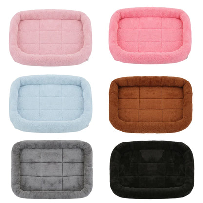 Soft Plush Square Dog Bed