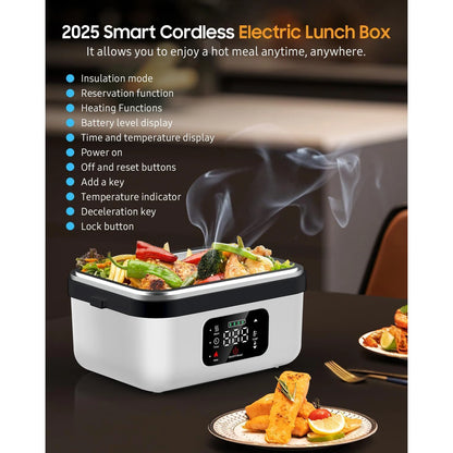 8000mAh Rechargeable Timer Automatic Heating Lunch Box