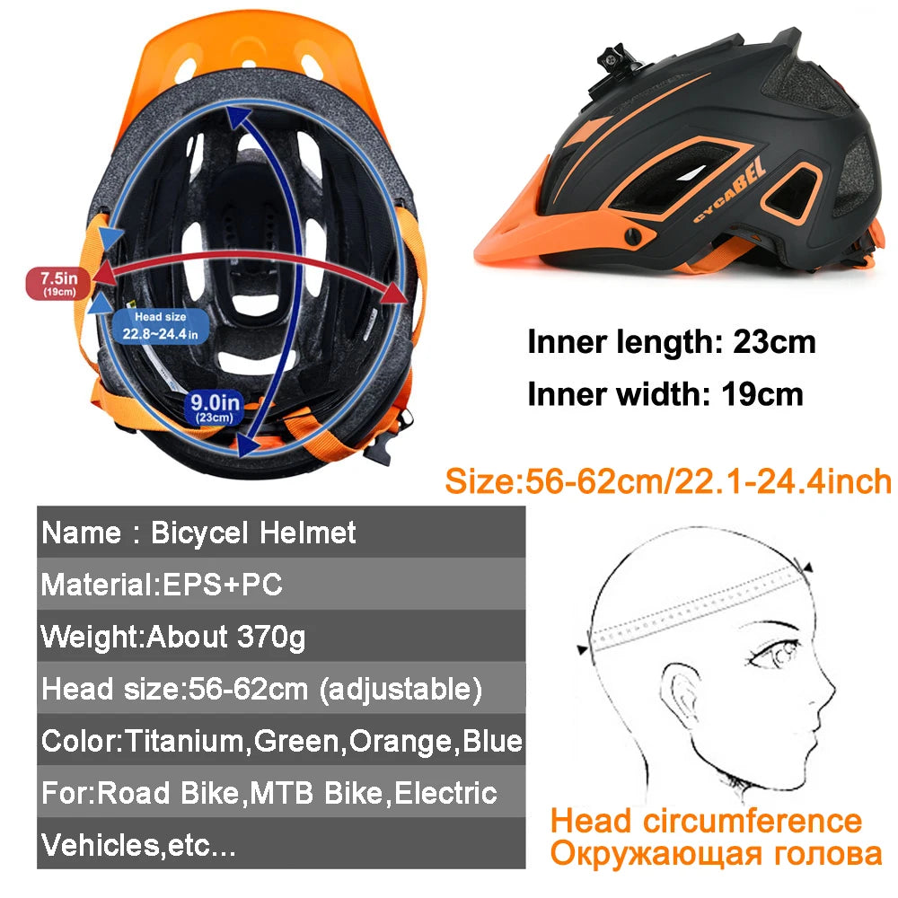 Men MTB Bicycle Helmet with LED Light