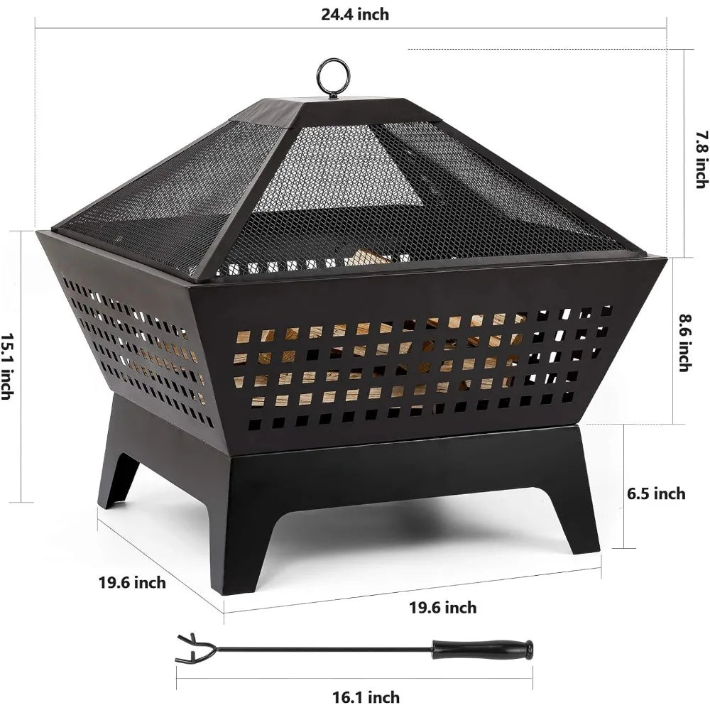 Waterproof Cover Wood Burning Outdoor Fire Pit