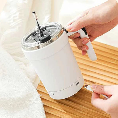 Stainless steel coffee cup automatic stirring cup