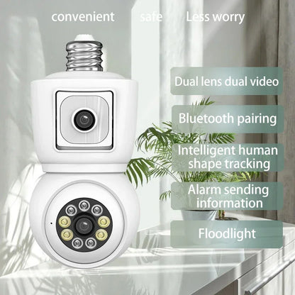 4K 8MP E27 Bulb WiFi Camera